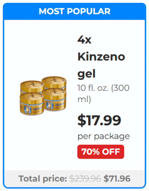 Kinzeno Massage Gel offer price