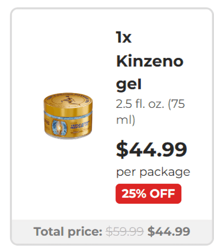 Kinzeno Massage Gel offer price